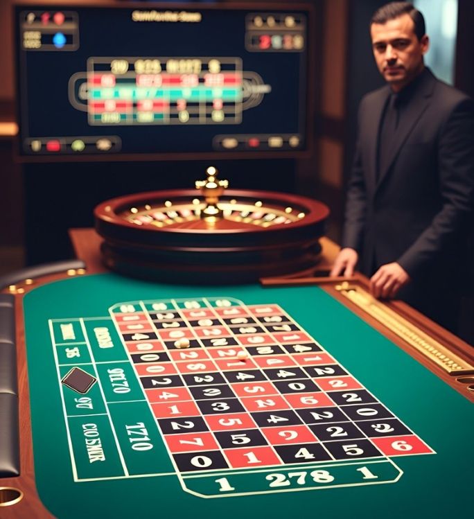 high-end online roulette table with live dealer