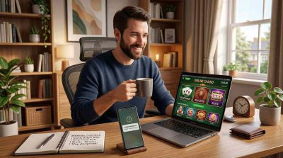 A gambler playing online Casino responsibly